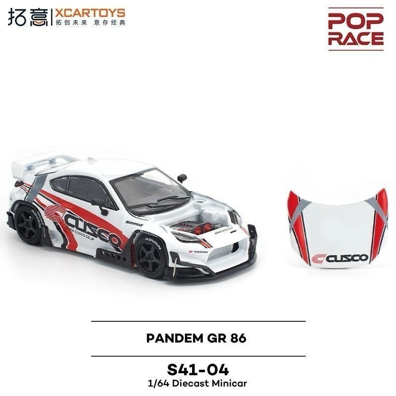 POP RACE Pandem Toyota GR86 CUSCO — Black & White