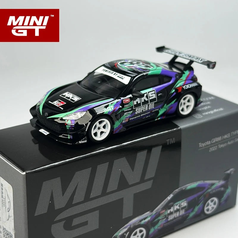 MiniGT Toyota GR86 HKS Type R – 2022 Tokyo Auto Salon (MGT)