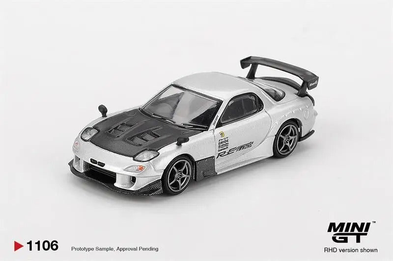 MINI GT Mazda RX-7 RE-Amemiya — Silver Metallic
