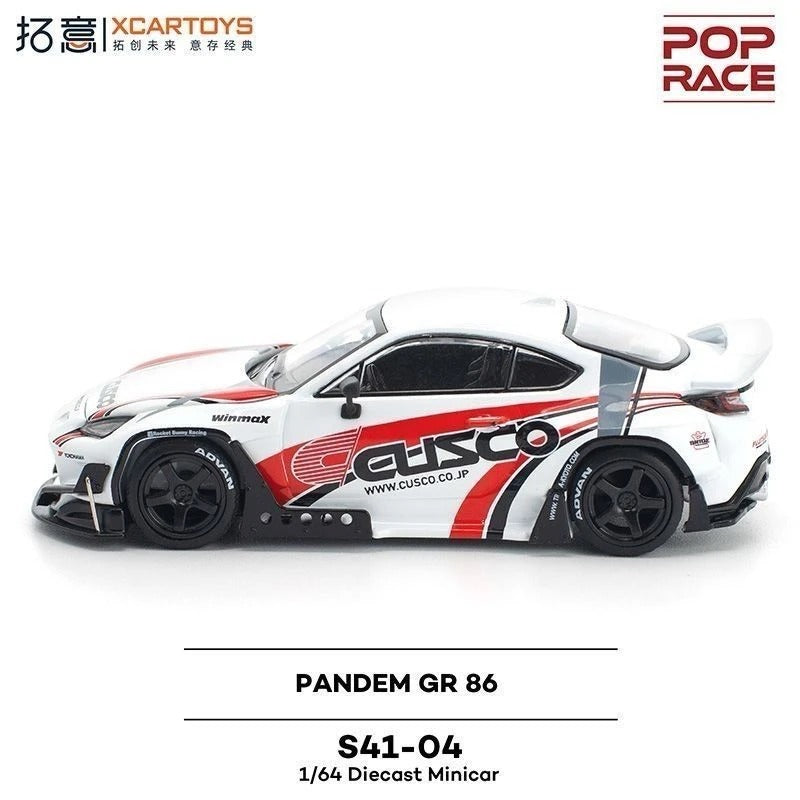 POP RACE Pandem Toyota GR86 CUSCO — Black & White