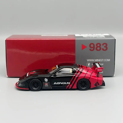 MiniGT Advan Mazda RX‑7 LB‑Super Silhouette – Black/Red (MGT983)