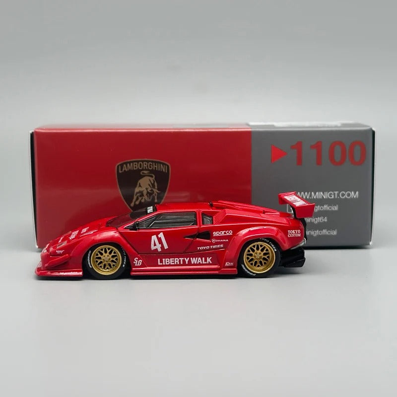 MiniGT Lamborghini Countach LB‑WORKS – Red (MGT1100)