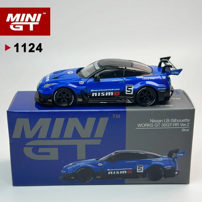 MiniGT LB‑Silhouette WORKS GT Nissan 35GT‑RR V2 – Blue (MGT1124)