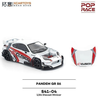 POP RACE Pandem Toyota GR86 CUSCO — Black & White