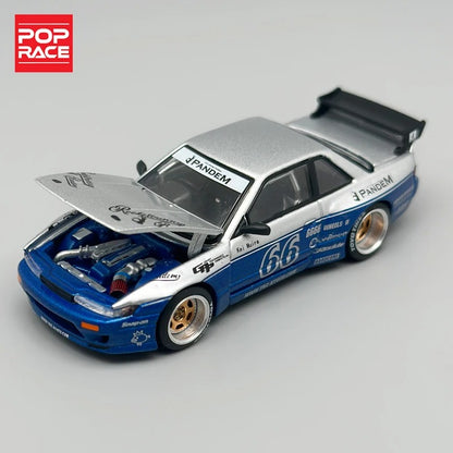 POPRACE Nissan Silvia S13 – Silver Blue (PR64‑264)