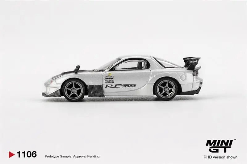 MINI GT Mazda RX-7 RE-Amemiya — Silver Metallic