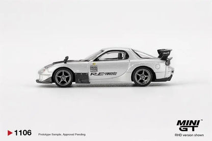 MINI GT Mazda RX-7 RE-Amemiya — Silver Metallic