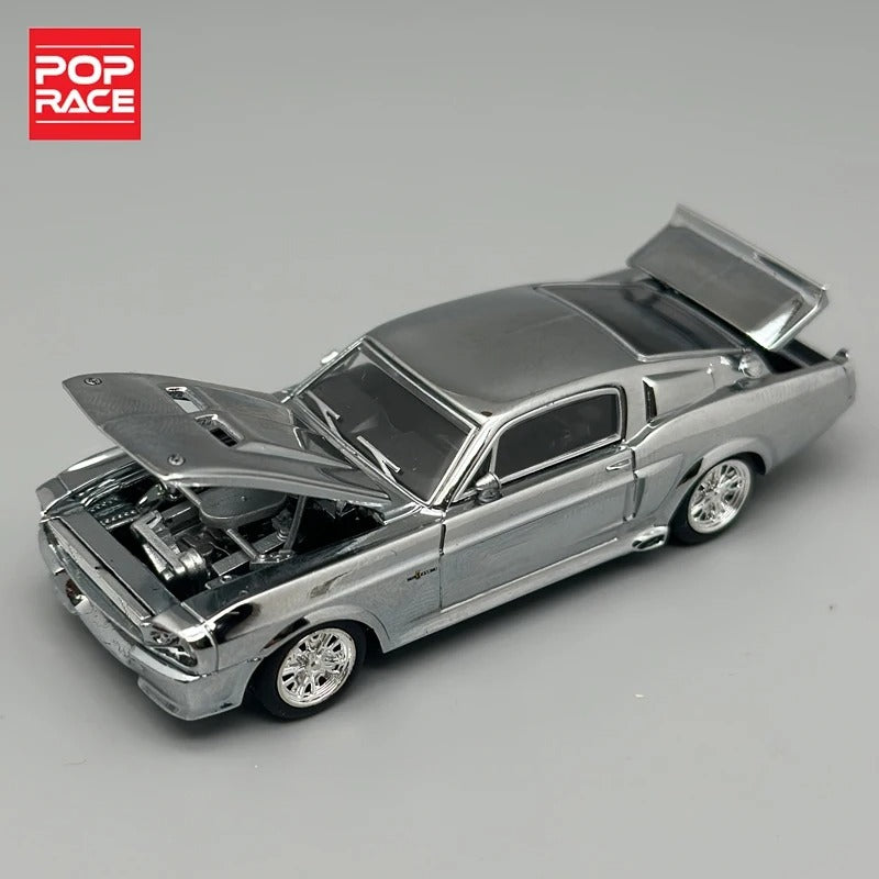 POPRACE Ford Mustang GT500 – Chrome Silver (PR64‑312)