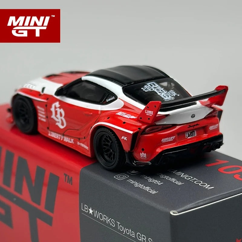 MiniGT LB★WORKS Toyota GR Supra – Red/White (MGT1103)