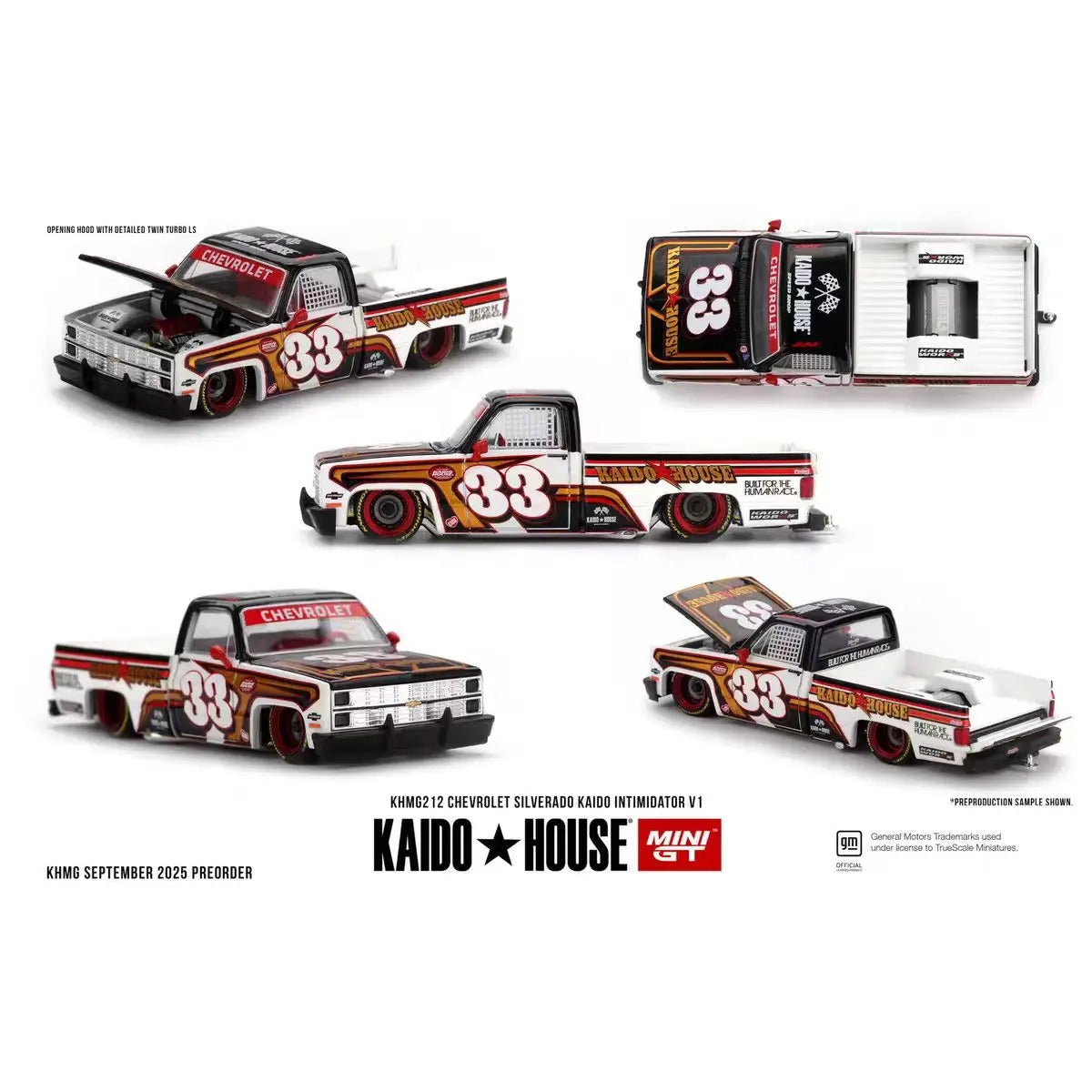 Kaido House x MINI GT Chevrolet Silverado KAIDO Intimidator V1 — KHMG212