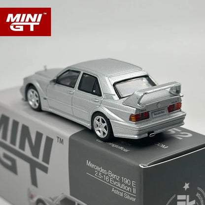 MINI GT Mercedes-Benz 190E 2.5-16 Evolution II — Astral Silver