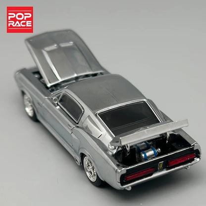 POPRACE Ford Mustang GT500 – Chrome Silver (PR64‑312)