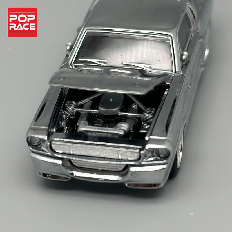 POPRACE Ford Mustang GT500 – Chrome Silver (PR64‑312)
