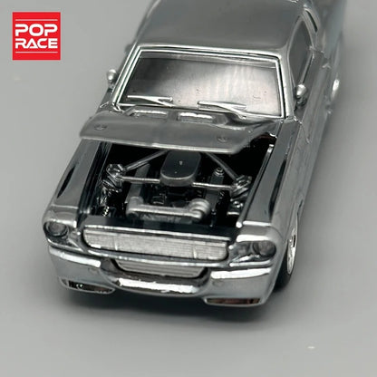 POPRACE Ford Mustang GT500 – Chrome Silver (PR64‑312)