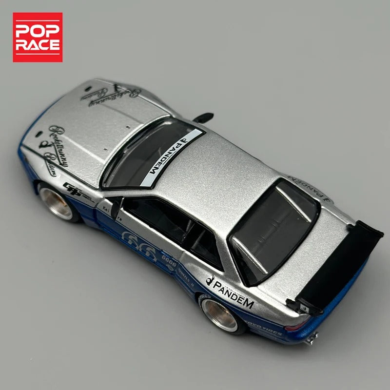 POPRACE Nissan Silvia S13 – Silver Blue (PR64‑264)