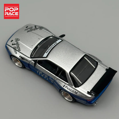 POPRACE Nissan Silvia S13 – Silver Blue (PR64‑264)