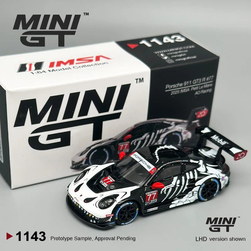 MiniGT Porsche 911 GT3 R #77 – AO Racing “Bone Dragon” (MGT1143)