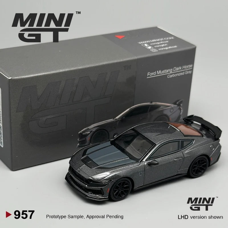 MiniGT Ford Mustang Dark Horse 2024 – Carbonized Gray (MGT957)